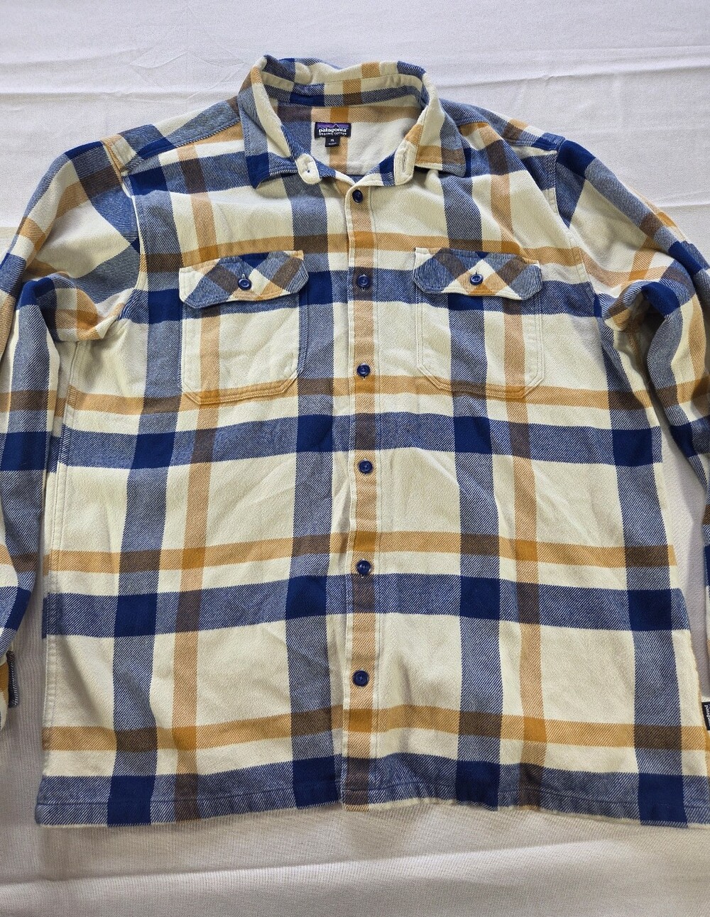 Patagonia Organic Cotton Flannel Shirt Mens XL Plaid Long Sleeve Workwear